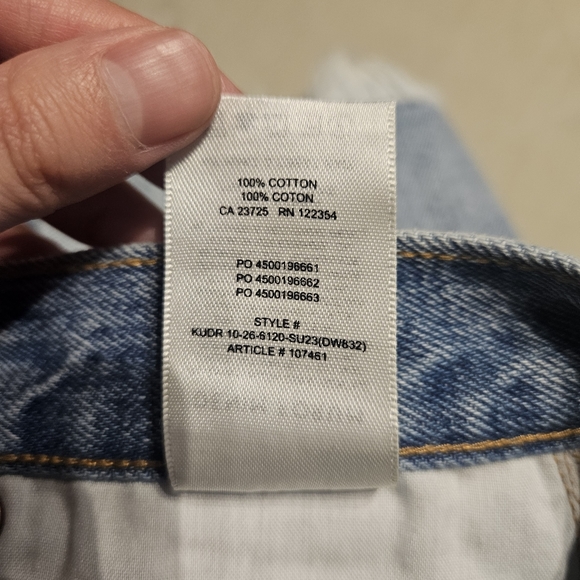 DENIM FORUM The Ex-Boyfriend Hi-Rise Denim Short Cut Off Short W23 Aritzia NWT - Picture 10 of 11